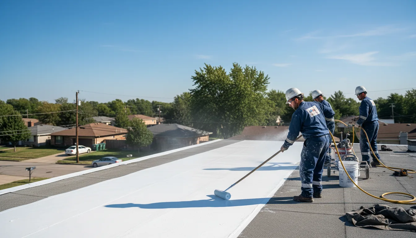 Commercial roof coating in Elliott, IA near me